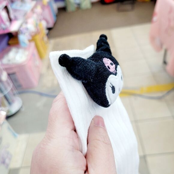 2/$20 Brand New Black/White Kuromi Socks Kids - Picture 4 of 6